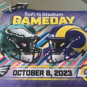 Los Angeles Rams and Philadelphia Eagles Authentic hand towel October 8, 2023